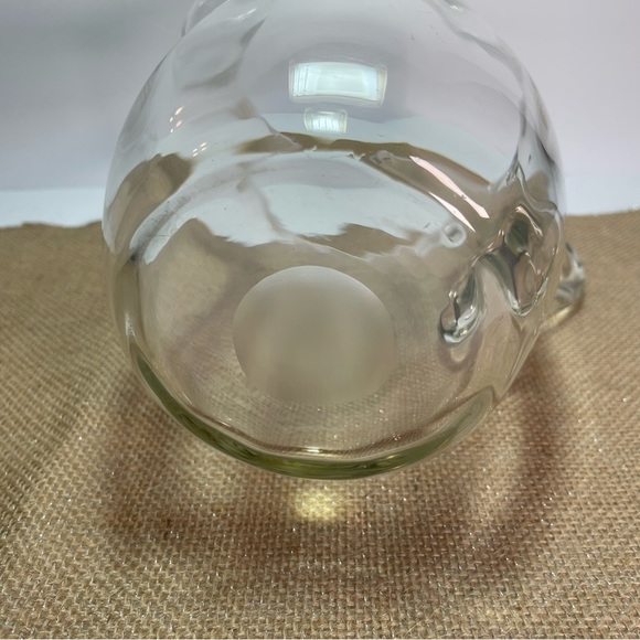 Vintage craft glass drink pitcher green hue 1/2 gallon container princess house - Picture 9 of 13